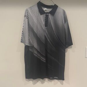 Amazon Black and White Polo Shirt with Performance Fabric